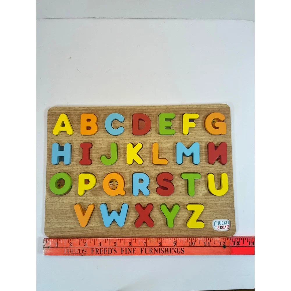 Chuckle & Roar ABC Alphabet Wooden Puzzle Buffalo Games Kids Educational Toy